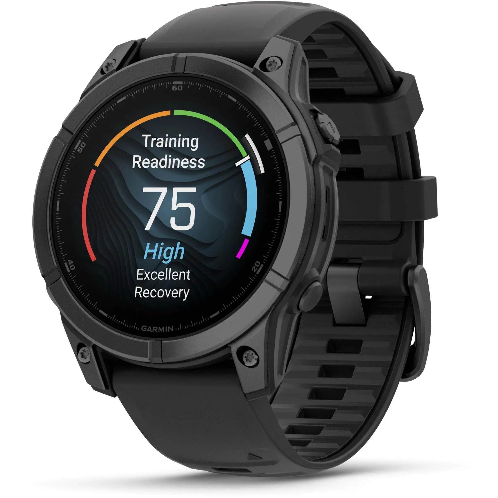 Garmin fenix® E 47mm Slate Grey Steel with Black Band