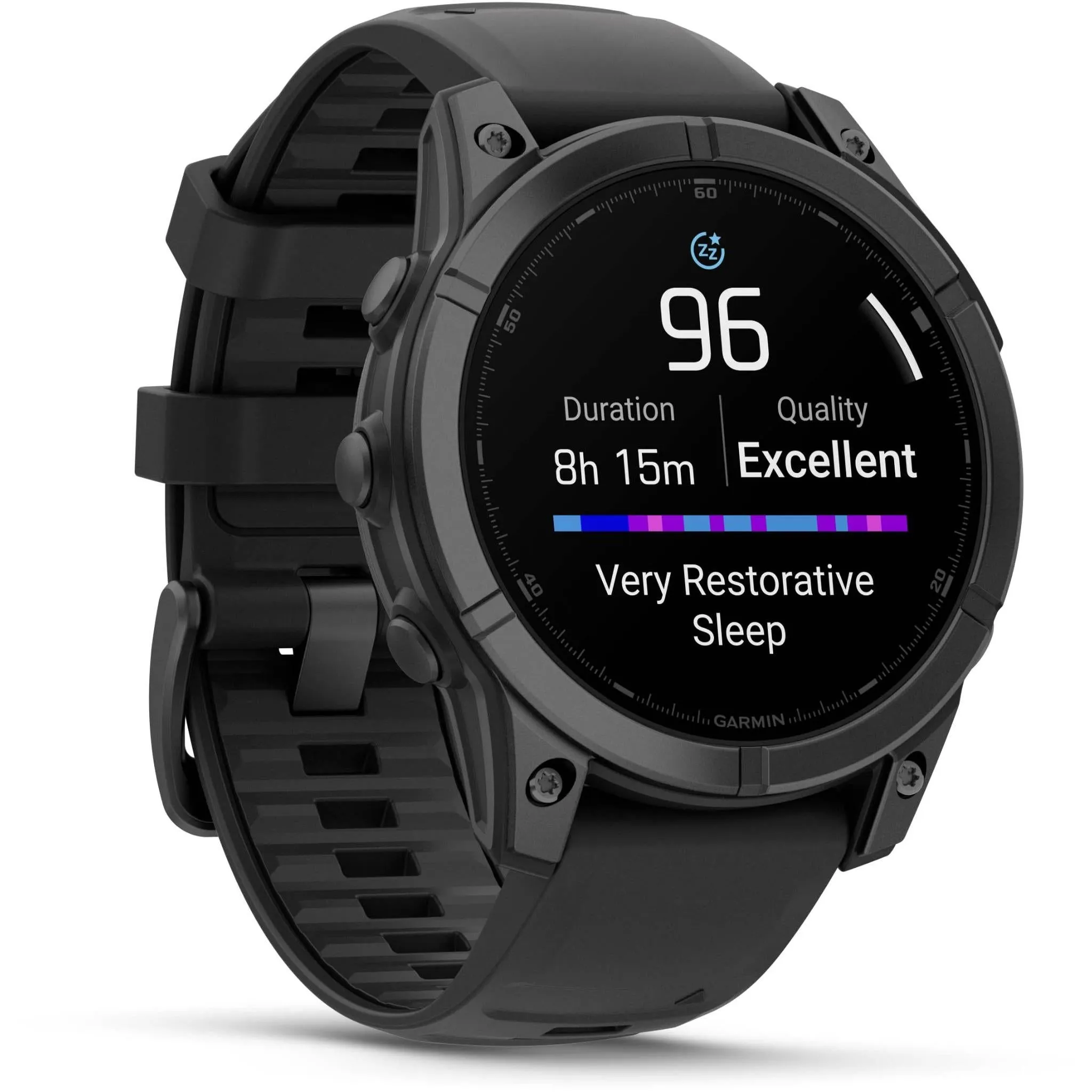 Garmin fenix® E 47mm Slate Grey Steel with Black Band