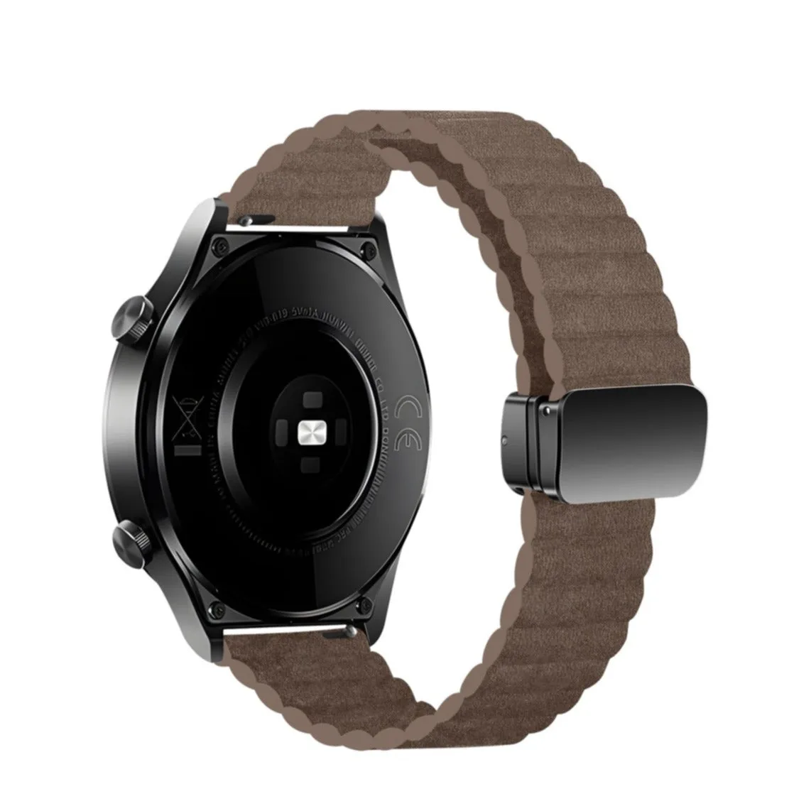 Garmin Forerunner 255 Music synthetic leather wristband with magnetic clasp (joint circumference: 170-220mm) - Brown