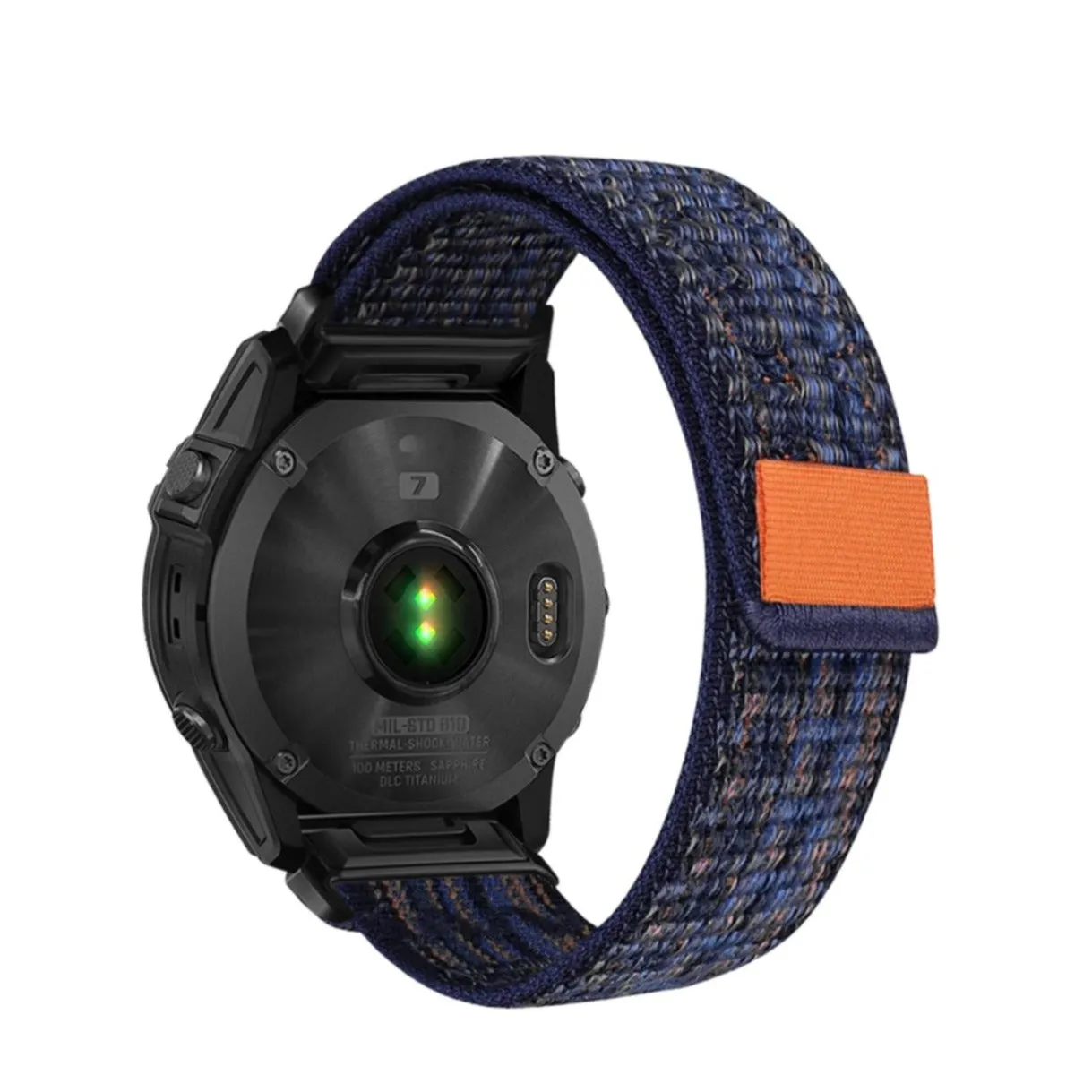 Garmin Tactix Delta Saphire Edition Nylon Quickfit wristband (joint circumference: 160-220 mm) - Blue / Orange