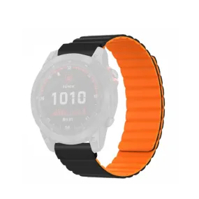 Garmin Tactix Delta Solar Ballistic Edition Silicone Sport Magnetic Wristband - Black / Orange