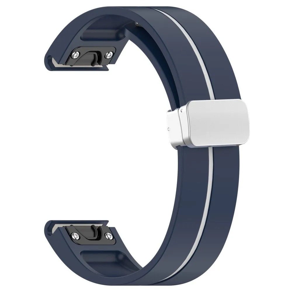 Garmin Vivomove 3 silicone wristband with magnetic clasp (joint circumference: 170-220mm) - Blue / White