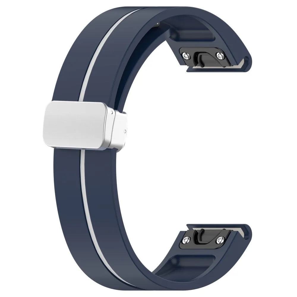 Garmin Vivomove 3 silicone wristband with magnetic clasp (joint circumference: 170-220mm) - Blue / White