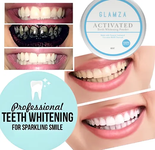 Glamza Activated Charcoal Teeth Whitening Powder - 50g