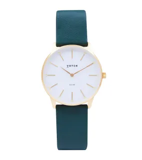 Gold & Forest Green Watch | Solar Classic