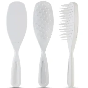 Hair Brush with gentle Rotating Plastic Teeth with Comfort Tips