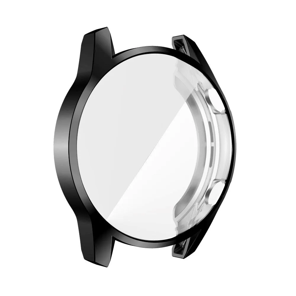 Huawei Watch GT2 (46mm) Fleksibelt Plastik Cover m. Skærmbeskyttelse - Sort