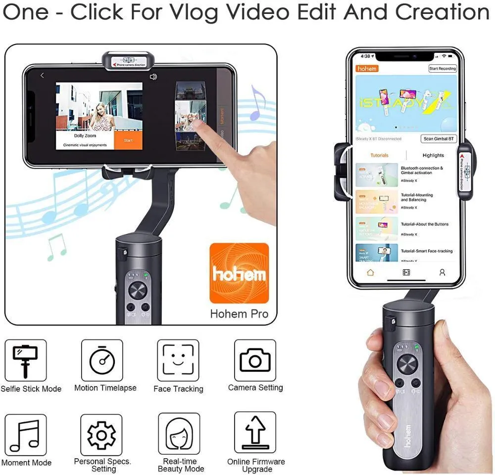 iSteady X Vlogger Kit 3-Axis Smartphone Gimbal with Wireless Microphone