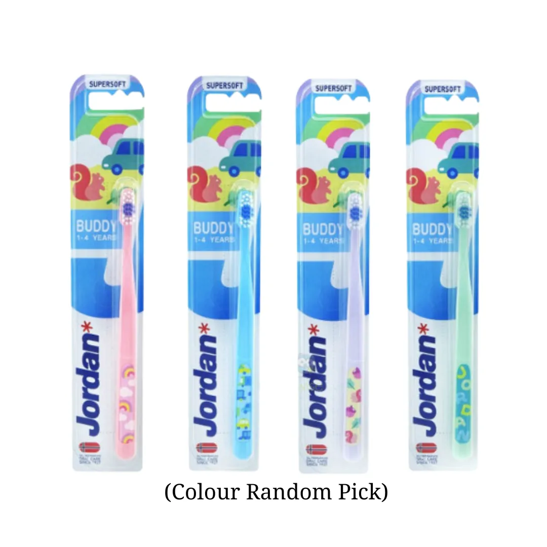 Jordan Supersoft Toothbrush Buddy (1-4yrs) (Random Colour Pick)