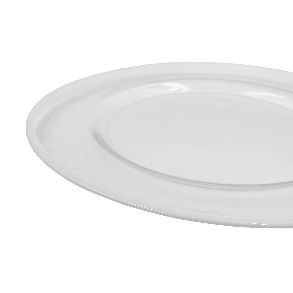 Klasik - Glass Charger Plate in White (Item # 0241)