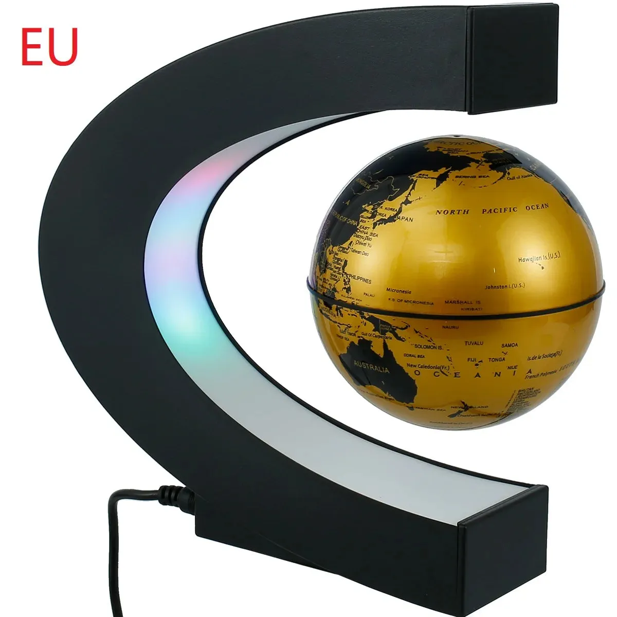 LED Rotating World Map Magnetic Levitation Globe Lamp