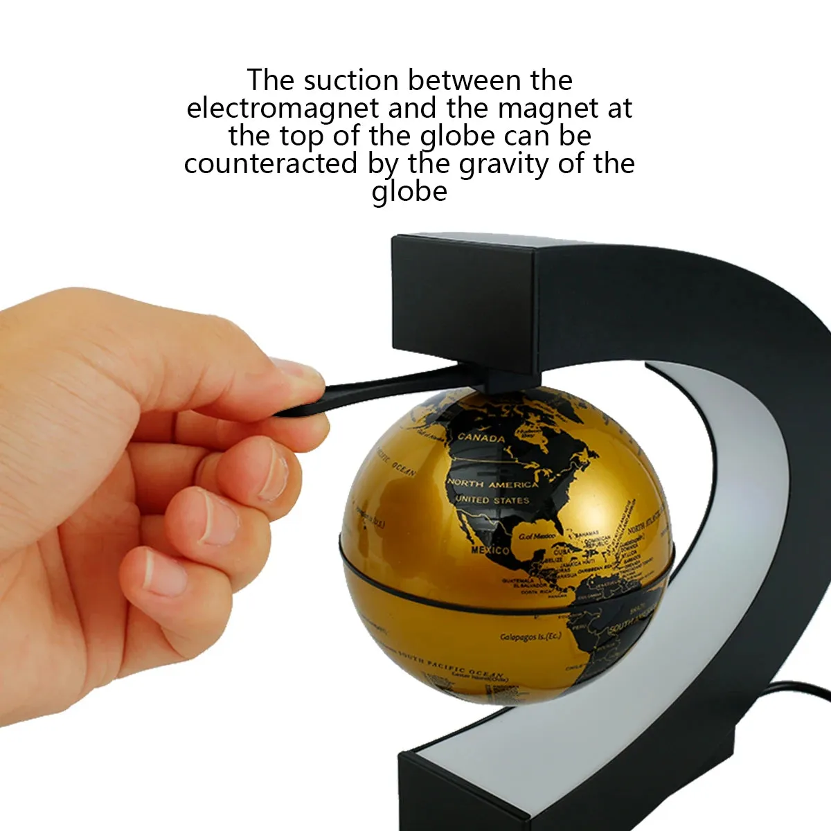 LED Rotating World Map Magnetic Levitation Globe Lamp