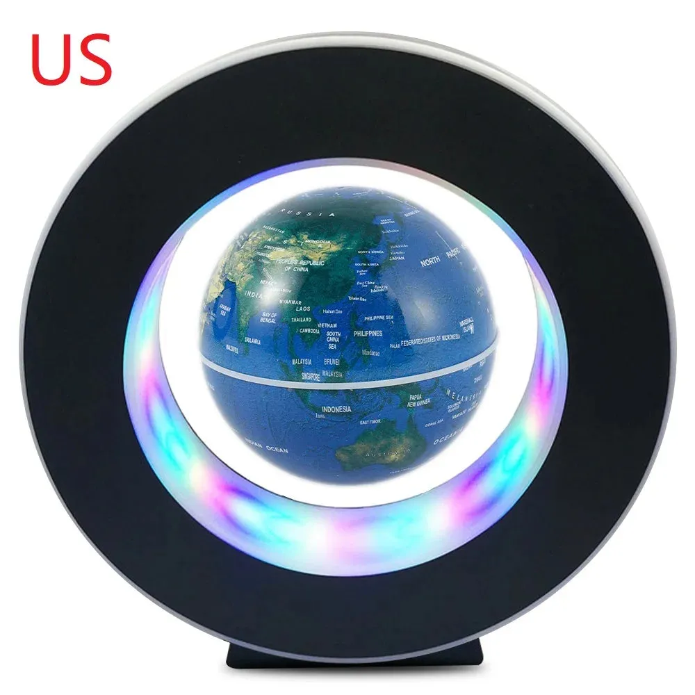 LED Rotating World Map Magnetic Levitation Globe Lamp