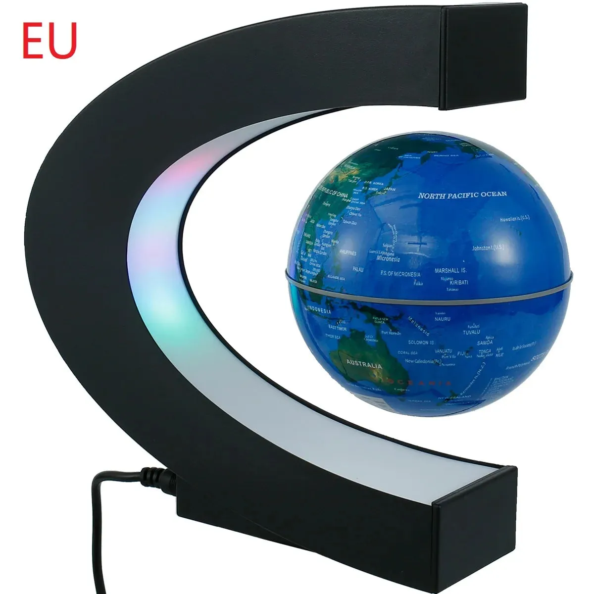 LED Rotating World Map Magnetic Levitation Globe Lamp