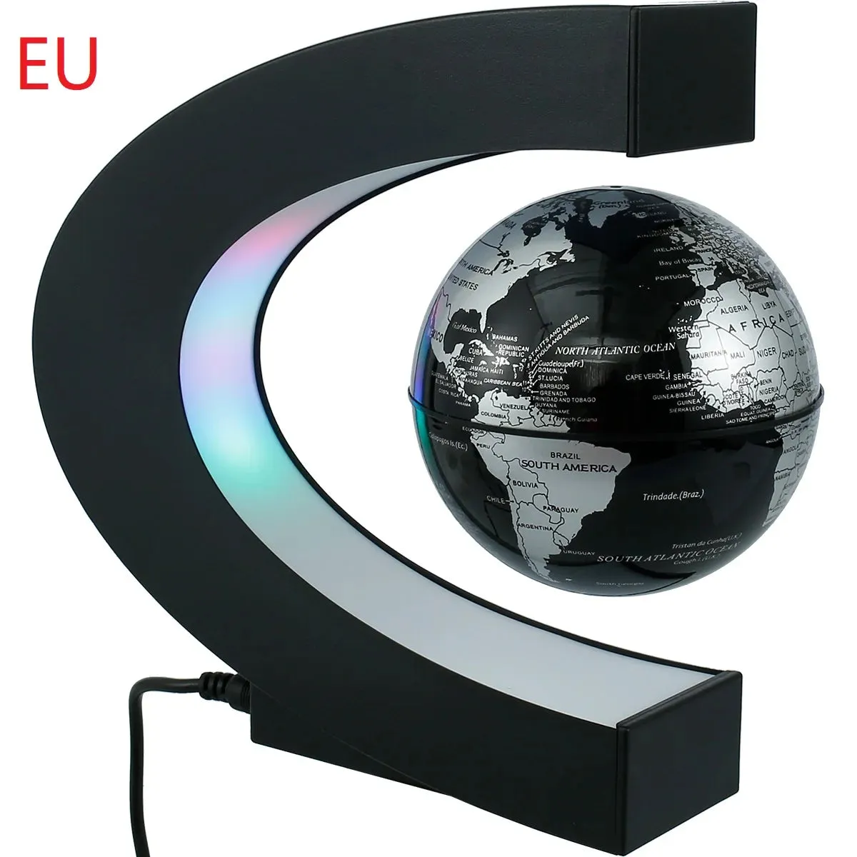 LED Rotating World Map Magnetic Levitation Globe Lamp