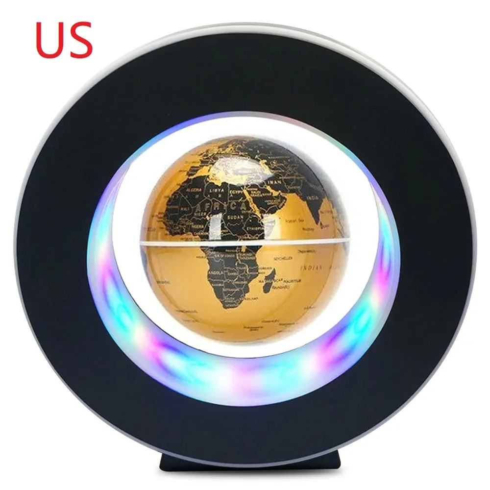 LED Rotating World Map Magnetic Levitation Globe Lamp