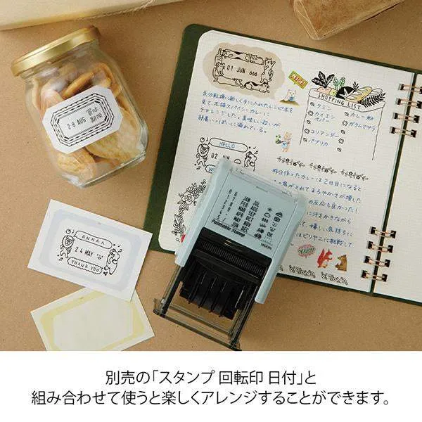 Midori Stickers Book For Paintable Stamp - Natural Colors