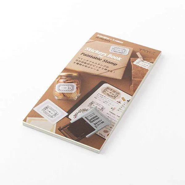 Midori Stickers Book For Paintable Stamp - Natural Colors