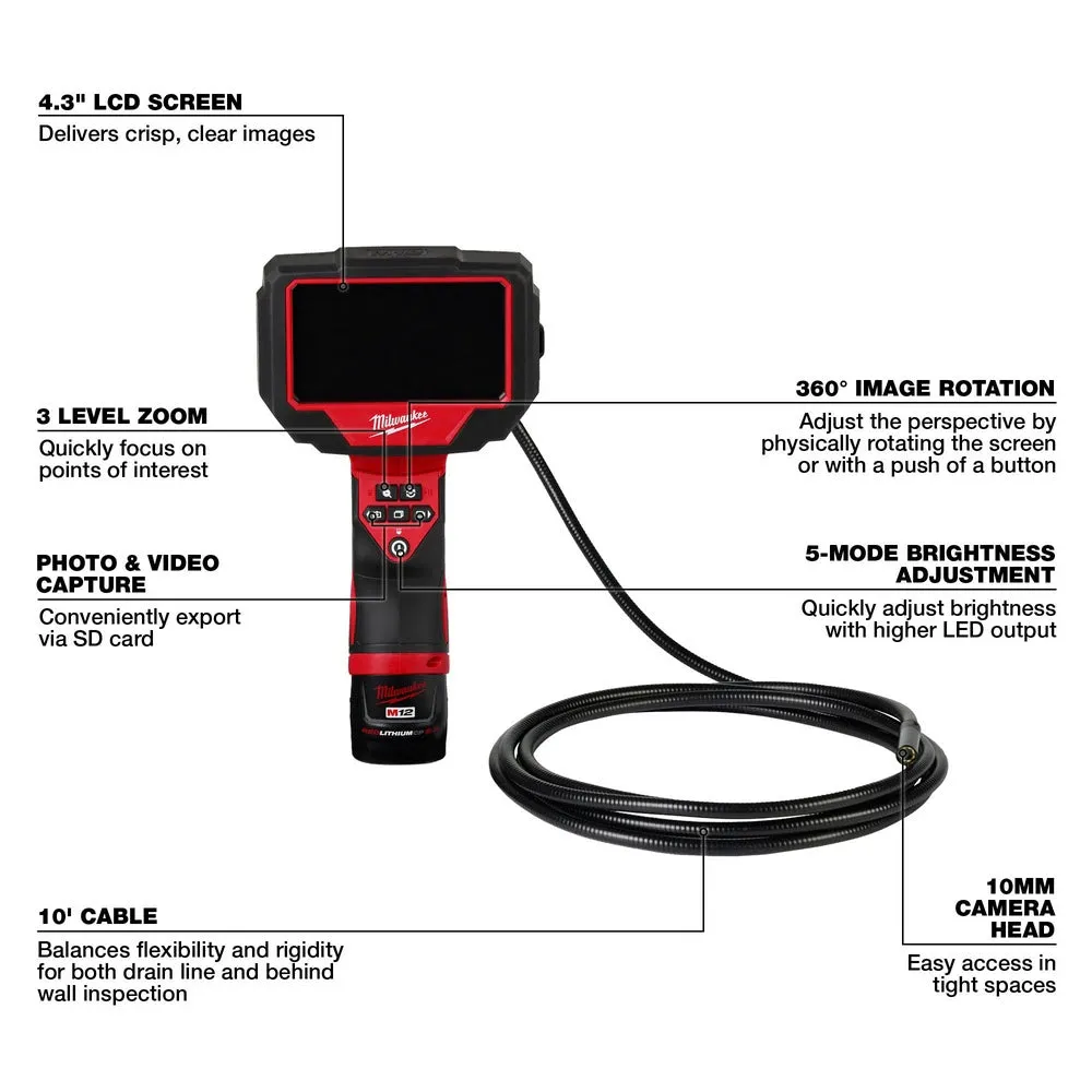 Milwaukee 2324-21 M12 M-Spector 360 10' Inspection Camera