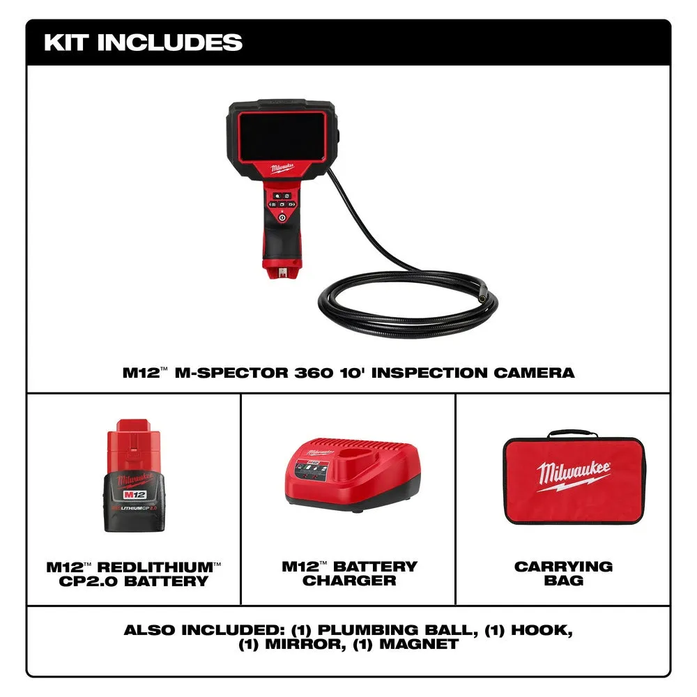 Milwaukee 2324-21 M12 M-Spector 360 10' Inspection Camera