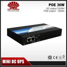 Mini Portable UPS with 15/24VDC POE (Power Over Ethernet) & 9/12VDC Interface Max 36W Output