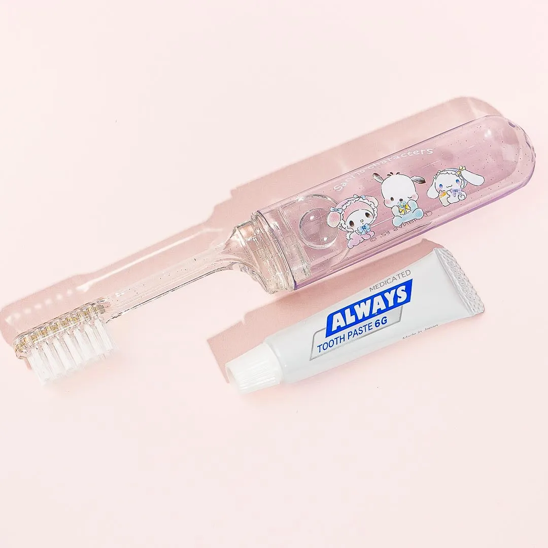 My Melody Diamond Travel Toothbrush Set