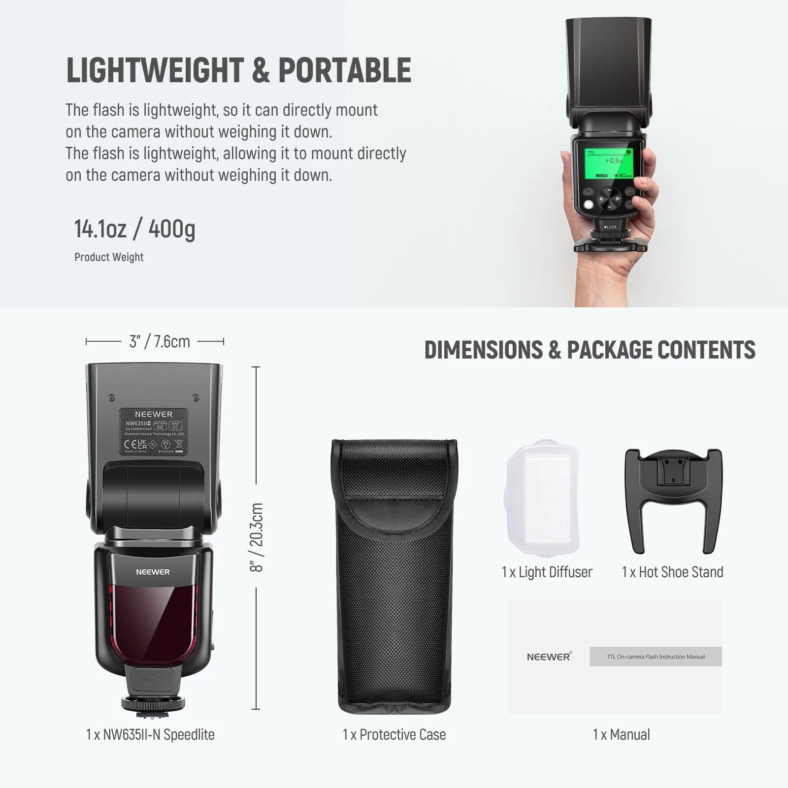 NEEWER NW635II-N TTL Flash Speedlite For Nikon Cameras