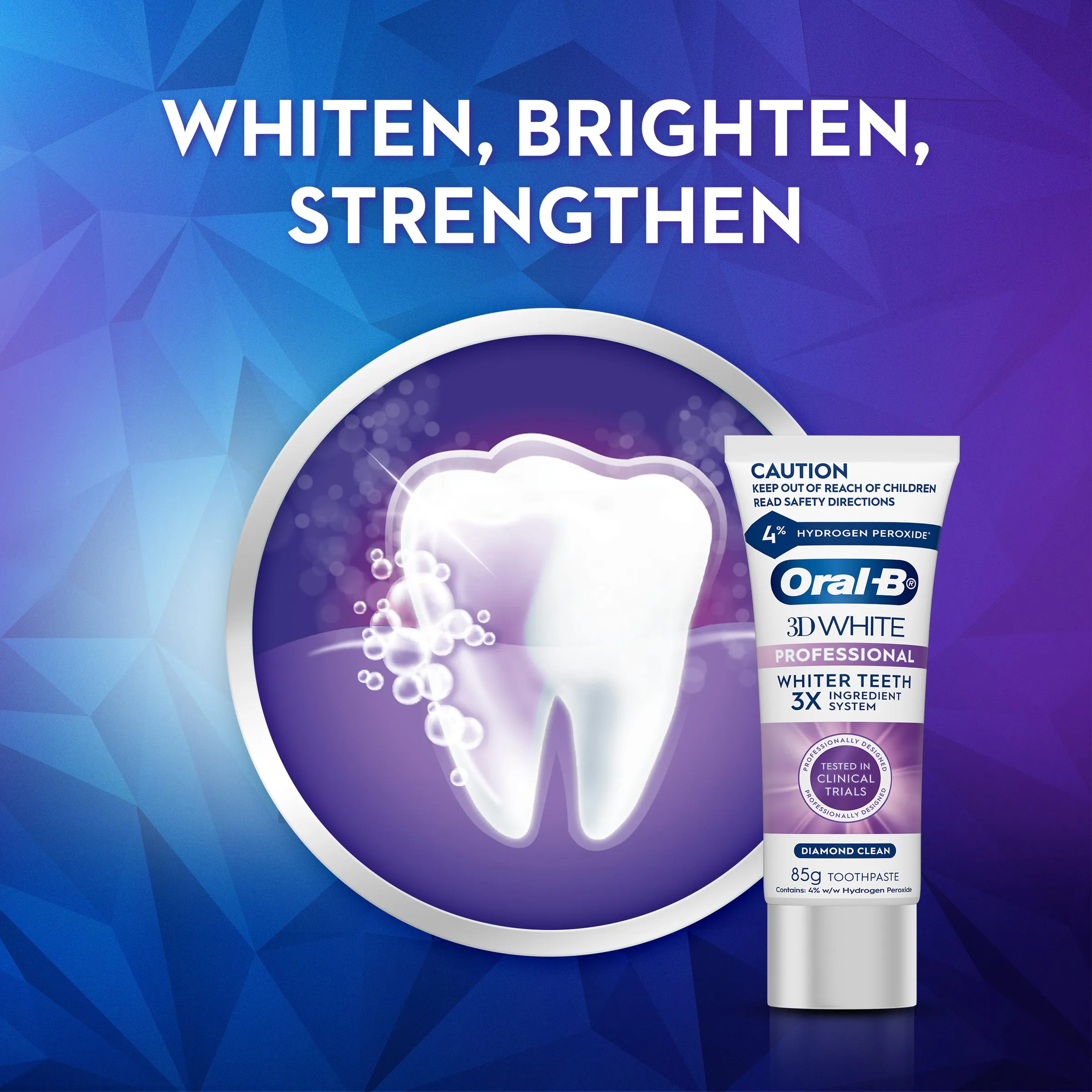 Oral-B 3D Prof White Diamond Clean 85g