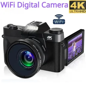 OUTMIX 4K HD Professional Digital Camera - Outdoor Camcorder with 16X Zoom, 3-Inch Flip Screen, and WIFI for Photography &amp; Videography