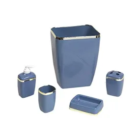 Park Avenue Deluxe Collection Park Avenue Deluxe Collection Slate/Gold 5 Piece Bath Ensemble