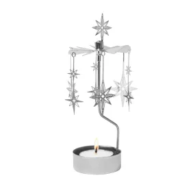 Rotating Candle Holder - Northern Star Silver