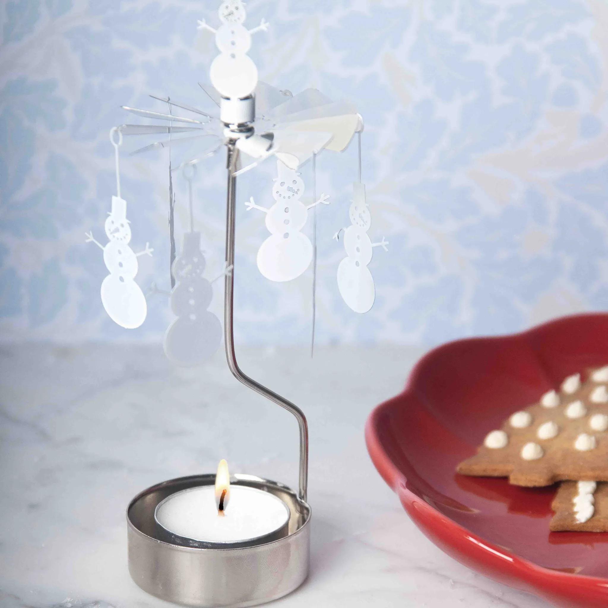 Rotating Candle Holder - Snowman