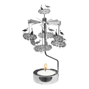 Rotating Candle Holder - Stork