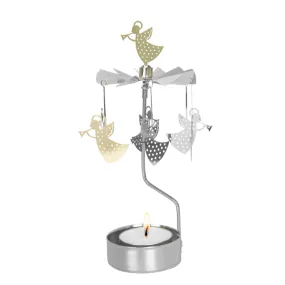 Rotating Candle Holder - Trumpet Angels