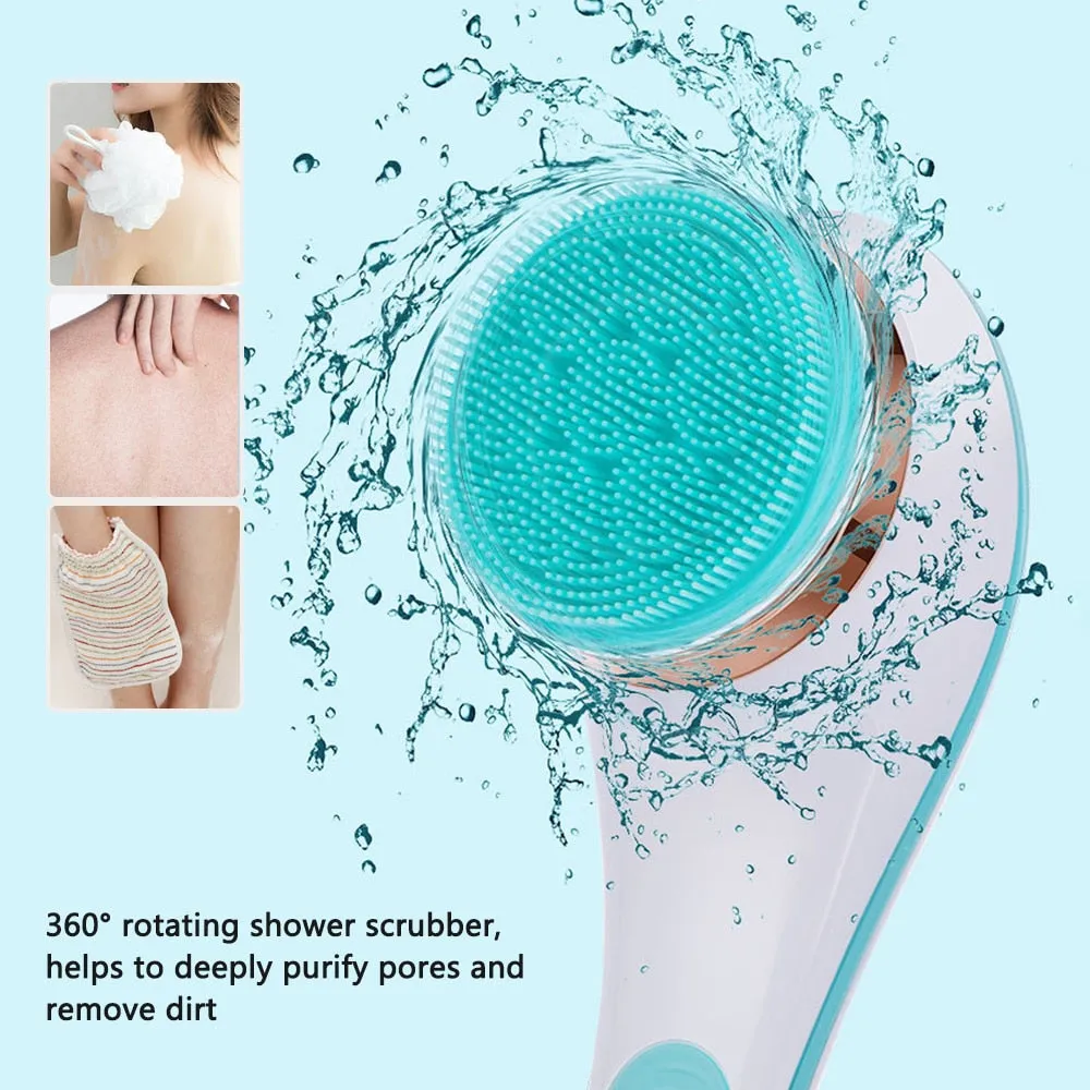 Rotating Electric Silicone Massager Bath Brush