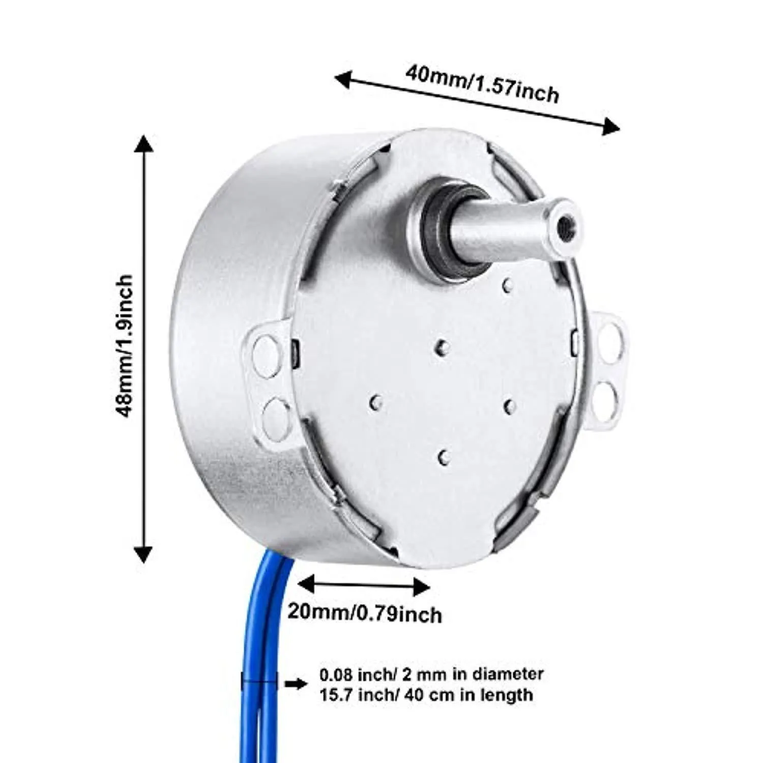 SATINIOR Electric Motor Synchronous Motor Turntable Synchron Motor 100-127Vac 50/60Hz 4W CCW/CW Direction for Hand-Made, School Project, Model or Guide Motor (5-6RPM, 4 Packs)