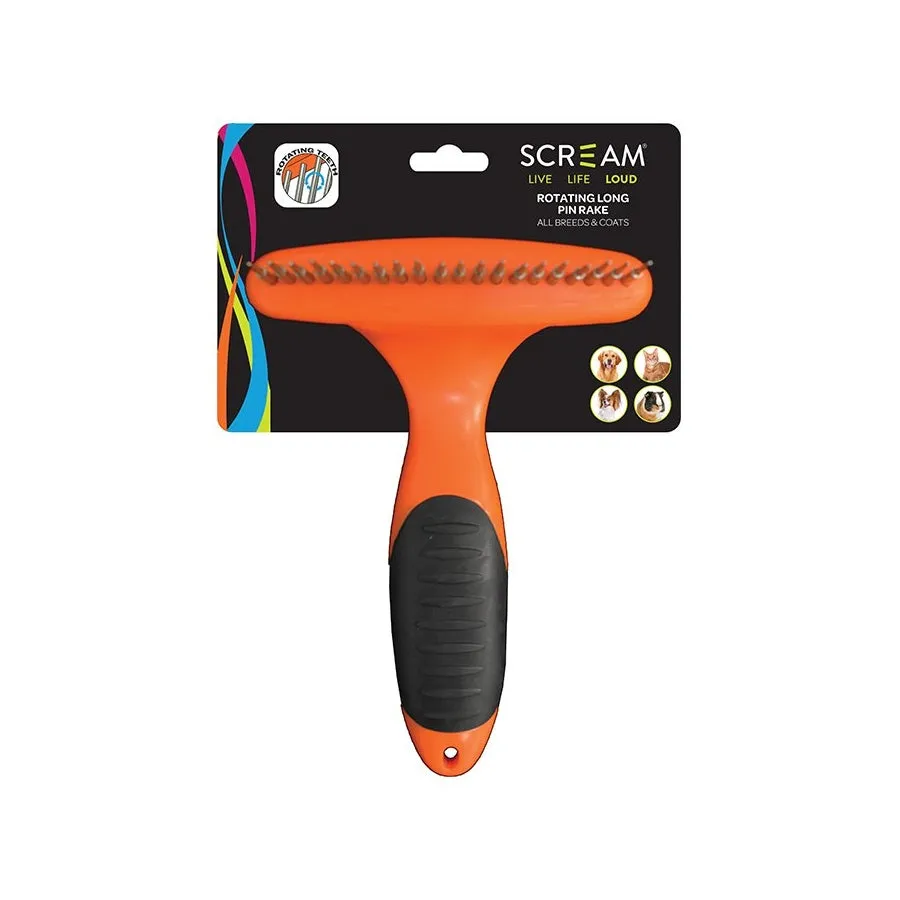 Scream Rotating Pin Rake Loud Orange