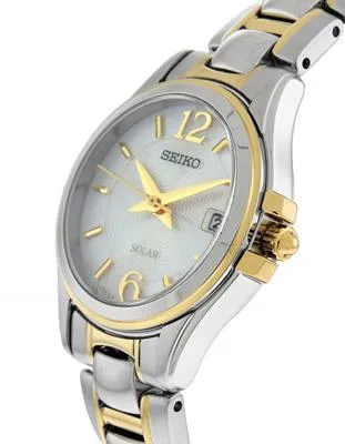 Seiko Ladies Core Series Solar Watch - Two Tone Stainless Steel Case - Date