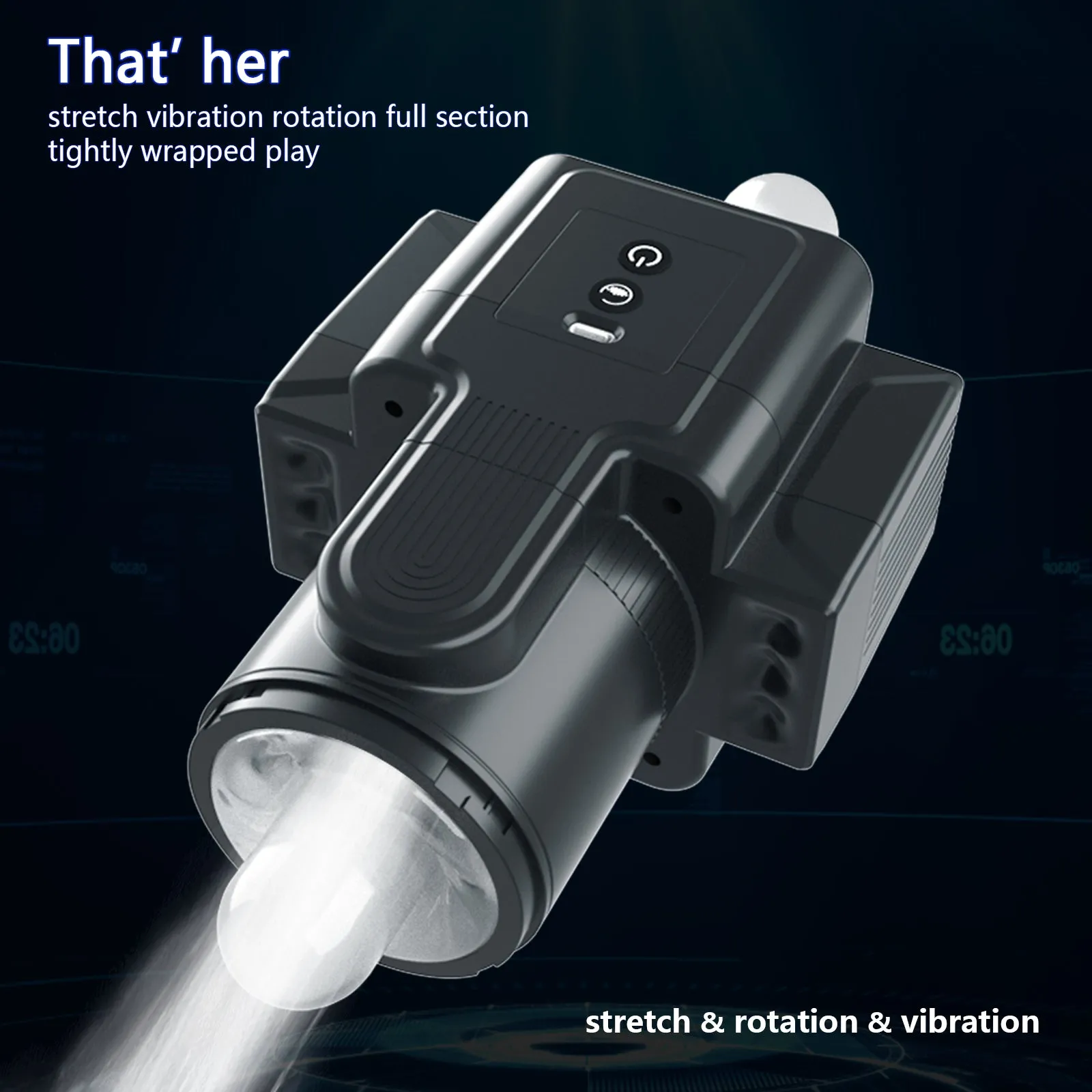 Sensatease - Camera 7-Speed Rotating Vibrating Male Masturbator