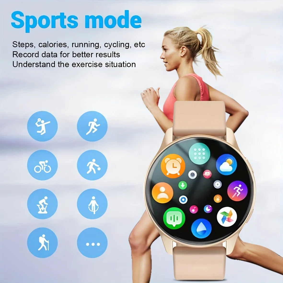 Smartwatch With Wireless Calling, Multi-sport Mode, Call Reminders, SMS Reminders, Information Reminders, Various App Reminders