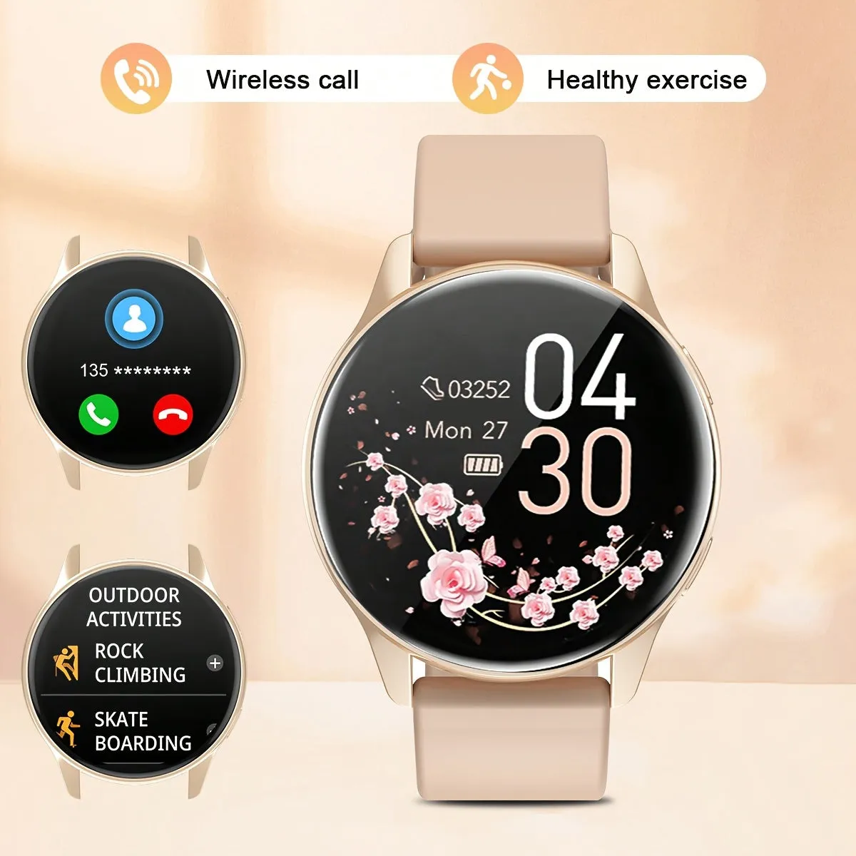 Smartwatch With Wireless Calling, Multi-sport Mode, Call Reminders, SMS Reminders, Information Reminders, Various App Reminders