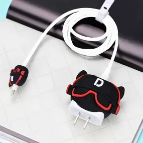 Super Cute Bull Dog Silicon Apple iPhone Charger Case