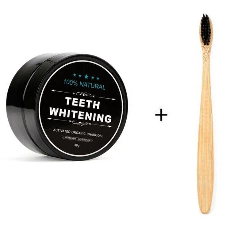 Teeth whitening carbon powder - whiter smile naturally