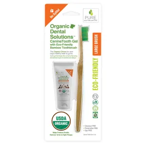 Tooth Gel and Bamboo Toothbrush for Large Dogs - Organic Dental Solutions®