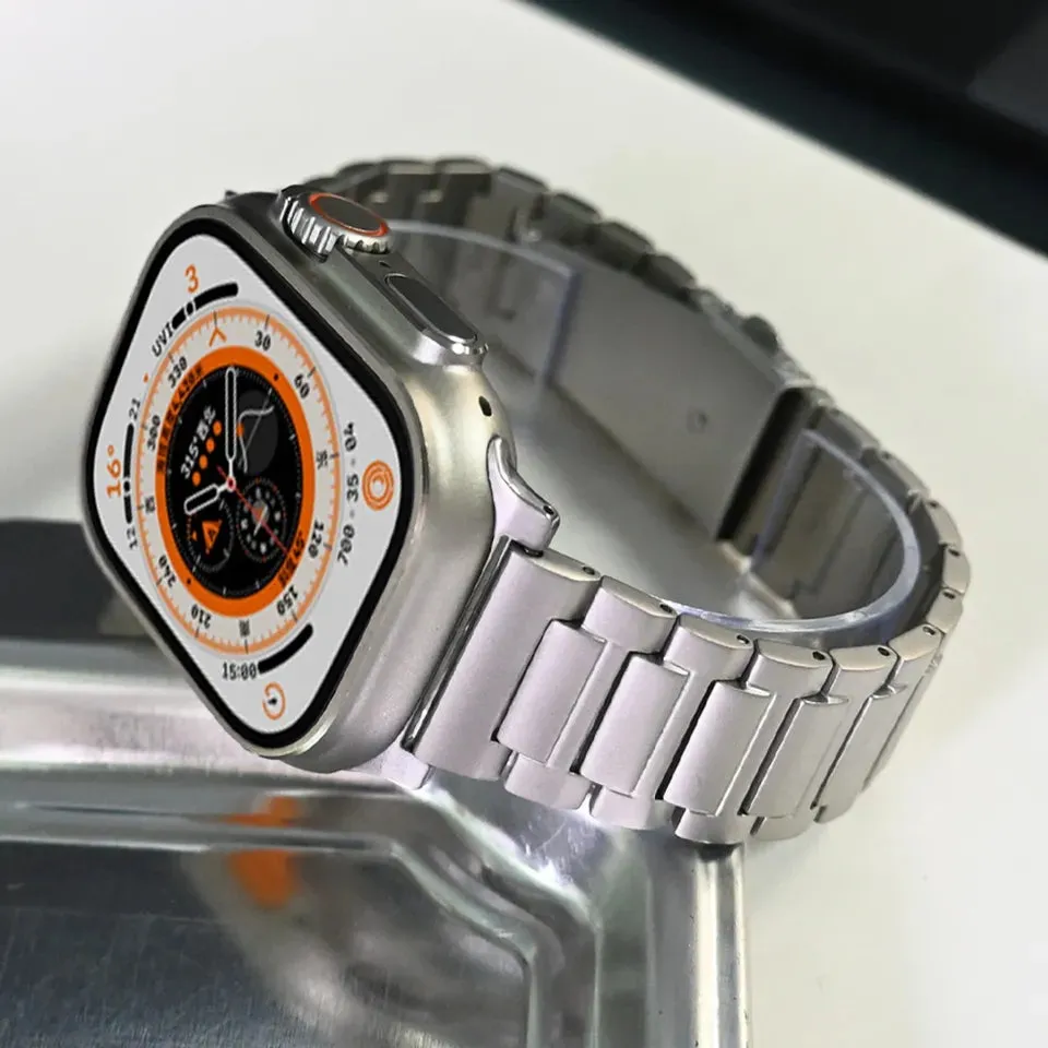 Watch 8 Ultra Stainless Steel Smartwatch with 4 Extra Straps