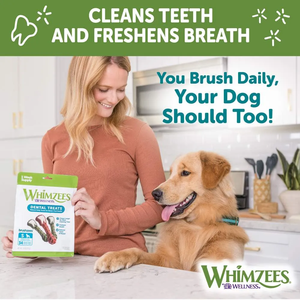 Whimzees Toothbrush Small Grain-Free Dental Dog Treats