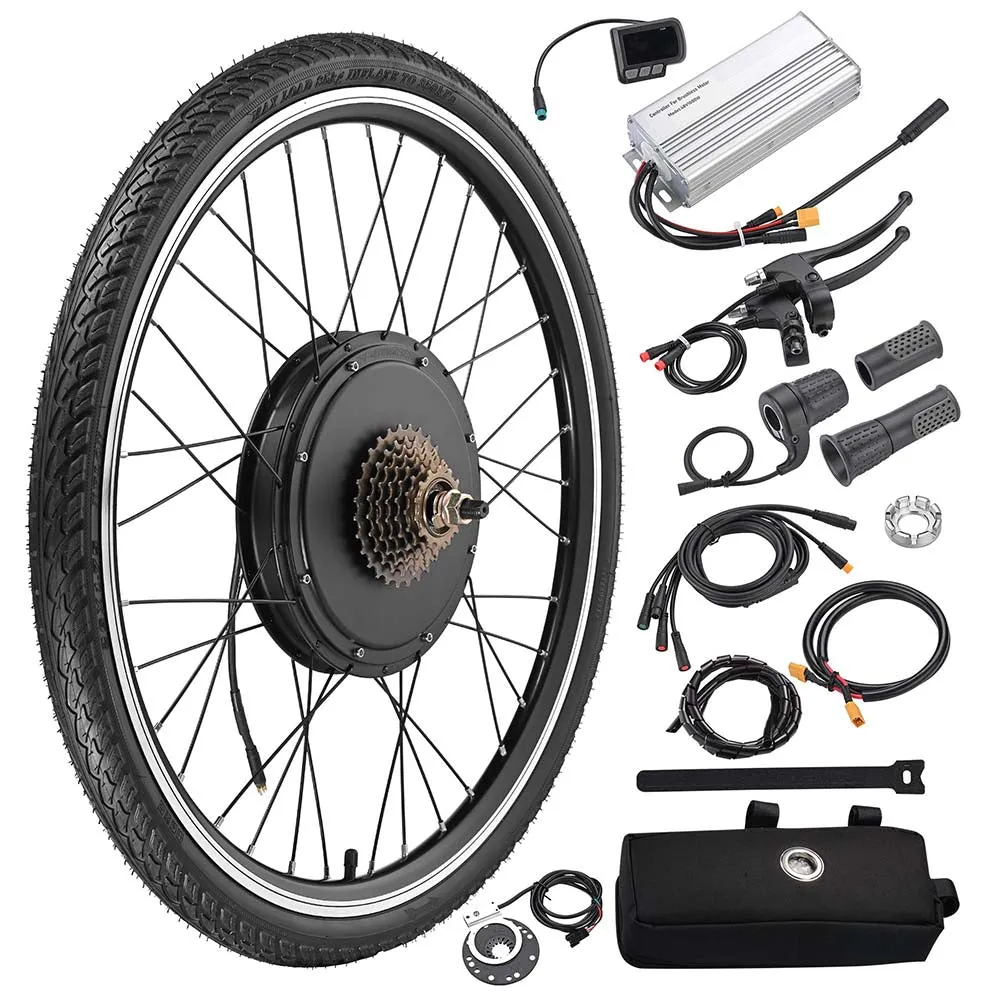 Yescom 26in Rear Electric Bicycle Motor Conversion Kit 48v 1000w